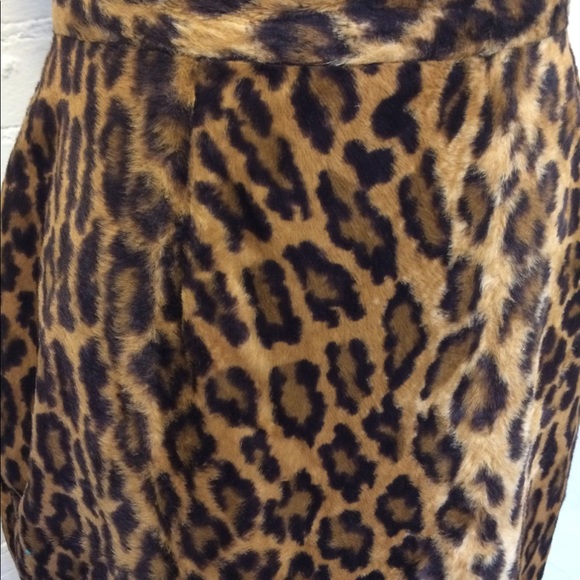 Adrienne Landau faux fur pencil skirt leopard 6 - Picture 2 of 7